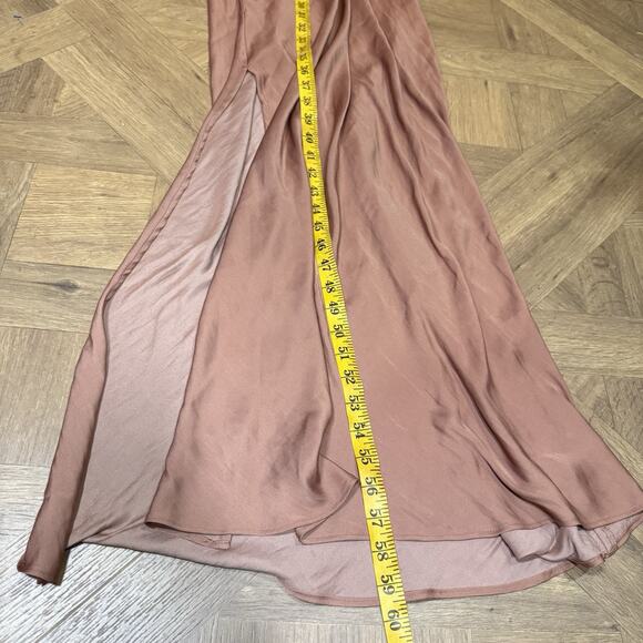Intimately Free People Women's Hadley Maxi Slip Dress Cocoa Brown Satin Size M - Picture 11 of 11
